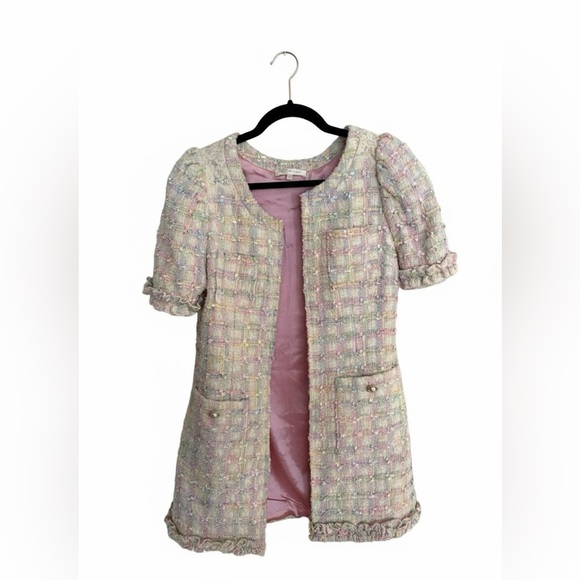 LoveShackFancy Hermosa Pink Dream Tweed Dress 🌸 Pretty rare - Picture 6 of 10